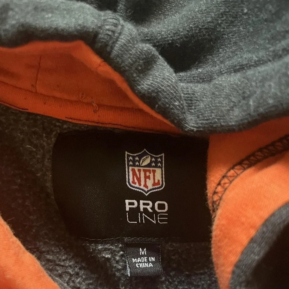 Chicago Bears Hoodie Sweatshirt Mens Medium Gray NFL Football Full Zip Pro Line